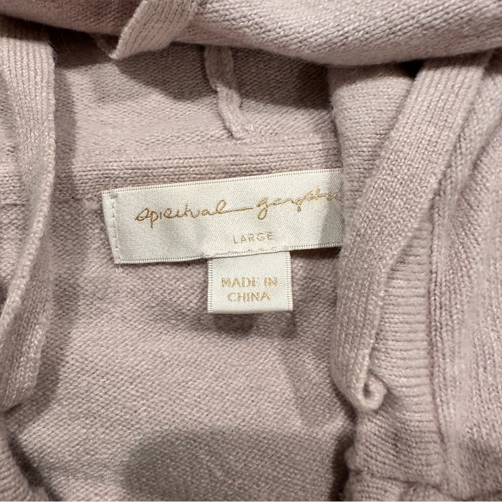 Spiritual Gangster Light Mauve Zip-Up Hoodie Sweater - Picture 2 of 3